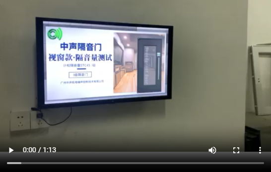 中声视窗款隔音门实验室测试